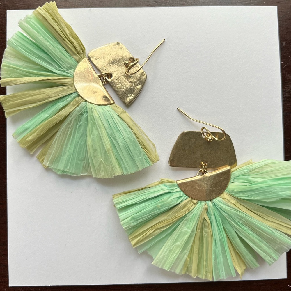 Abstract Gold Dangle Earrings